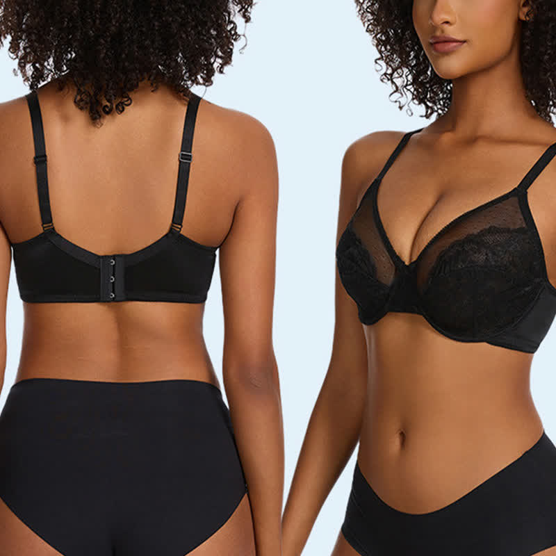 Soutien-gorge push-up à armatures en dentelle légère et sexy grande taille