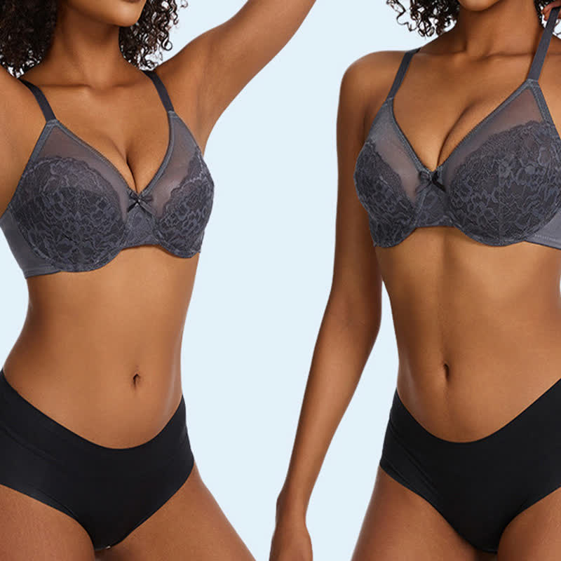 Soutien-gorge push-up à armatures en dentelle légère et sexy grande taille