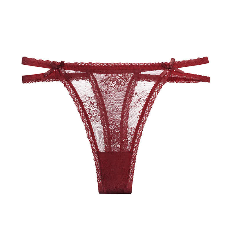 String sexy en dentelle taille basse (lot de 3)