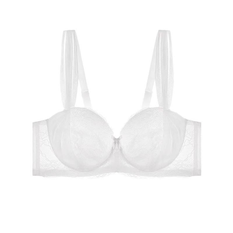 Soutien-gorge push-up à armatures en dentelle fine et minimiseur