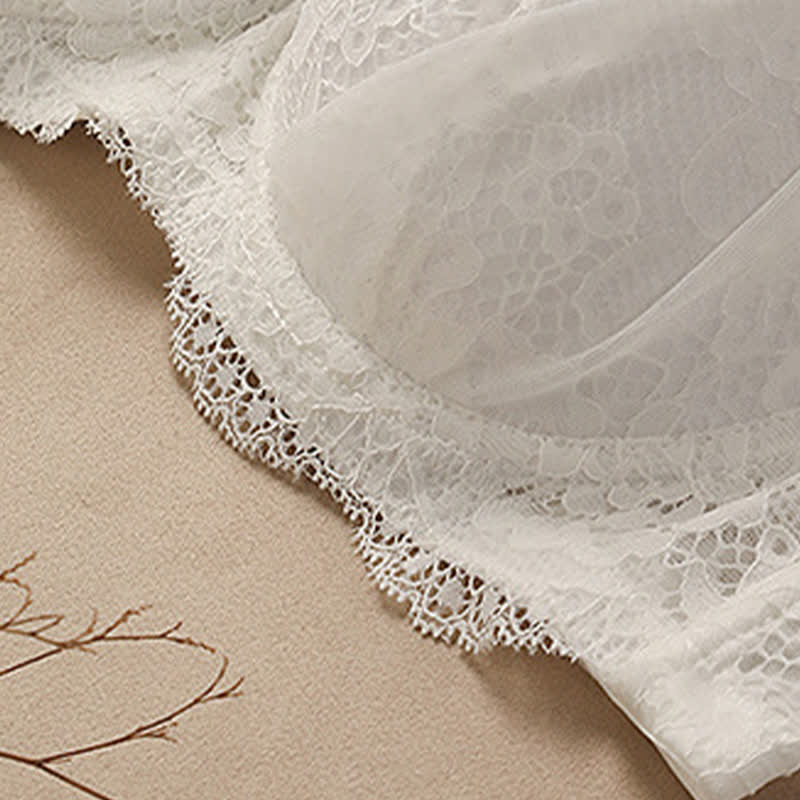 Soutien-gorge push-up à armatures en dentelle fine et minimiseur