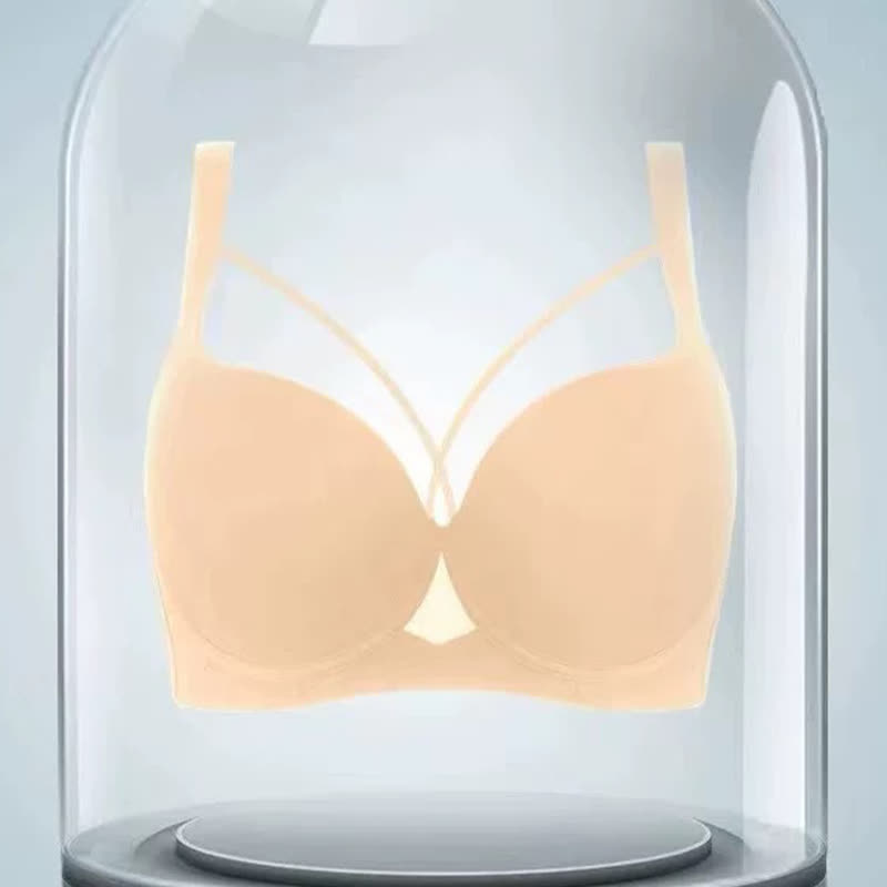 Soutien-gorge push-up à armatures sexy croisé sans coutures