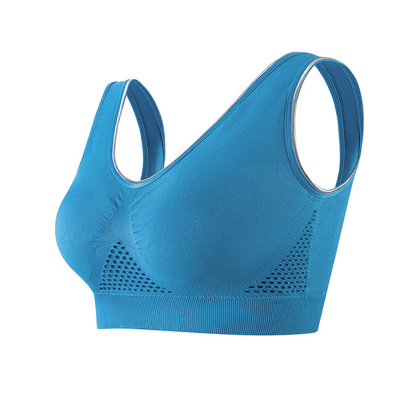 Soutien-gorge de sport respirant sans coutures, grande taille, creux et sans armatures