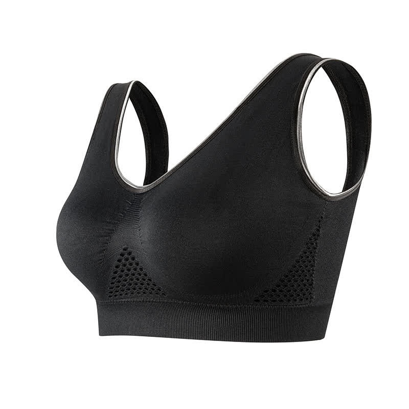 Soutien-gorge de sport respirant sans coutures, grande taille, creux et sans armatures