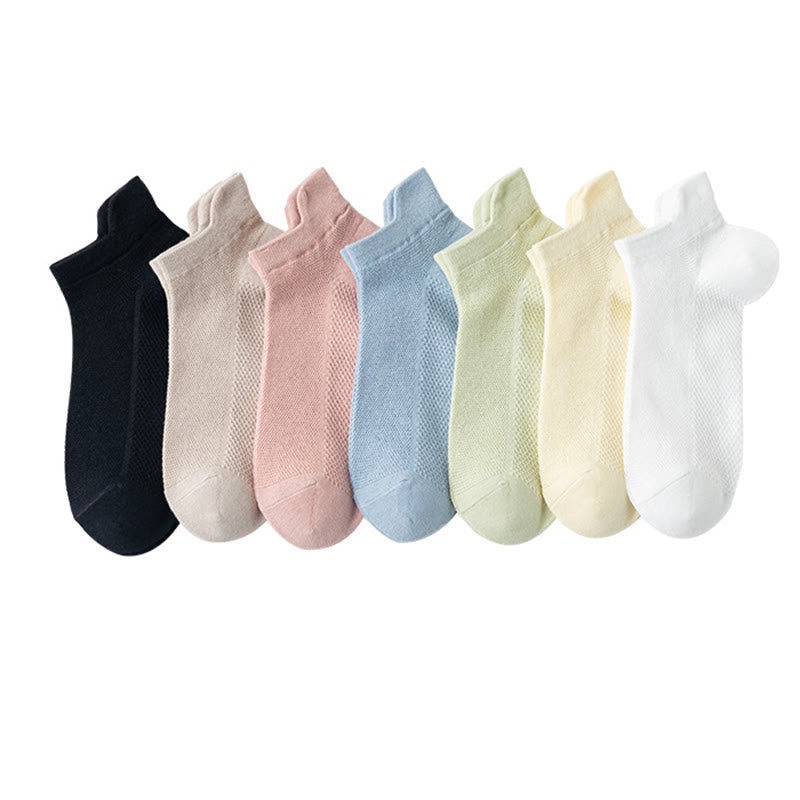 Chaussettes en maille aux couleurs classiques (7 paires)