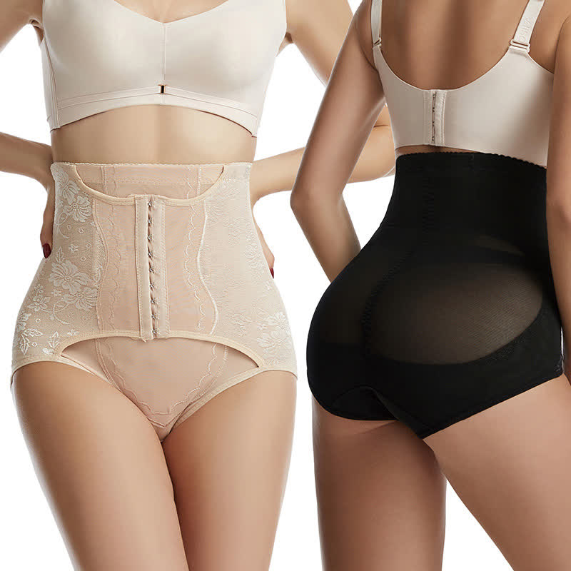 Culotte gainante taille haute en maille respirante (lot de 2)