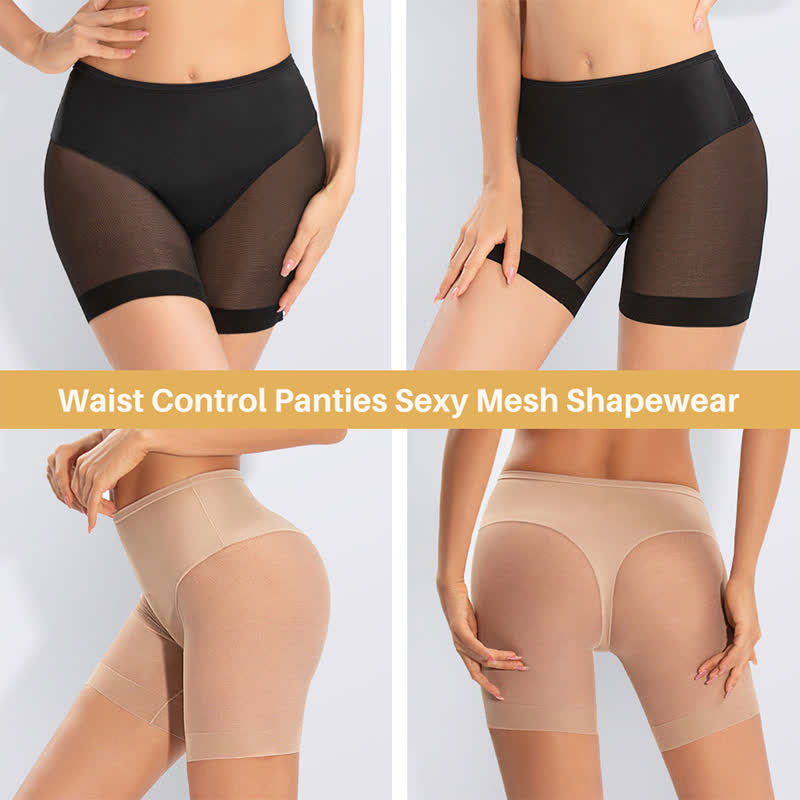 Short gainant sexy en maille élastique à taille moyenne