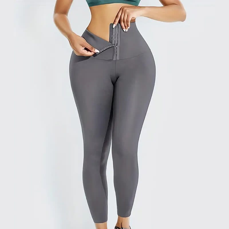 Pantalon de fitness gainant à double boutonnage