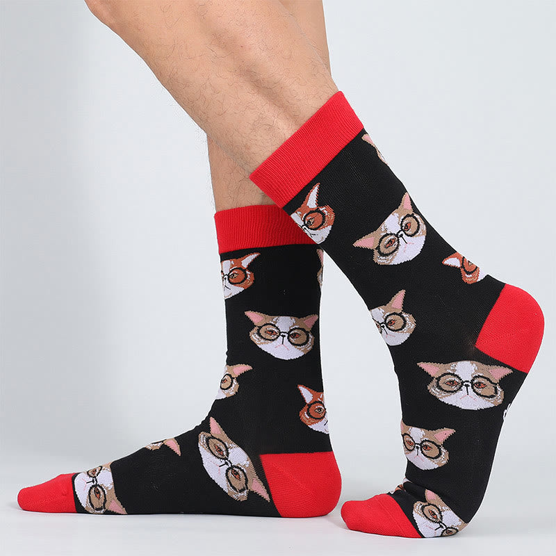 Chaussettes chat grande taille (5 paires) - image 3