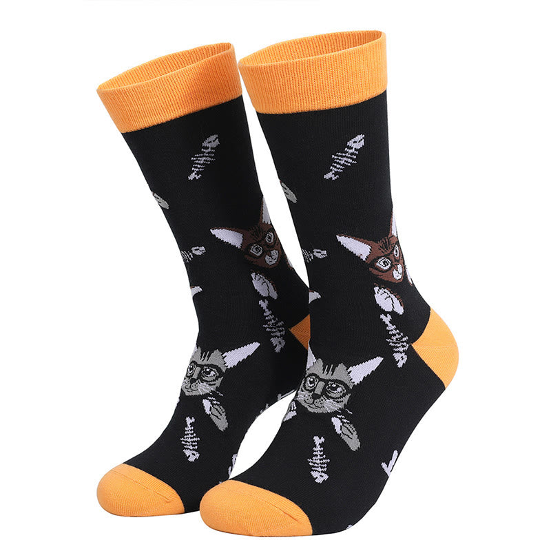 Chaussettes chat grande taille (5 paires) - image 9