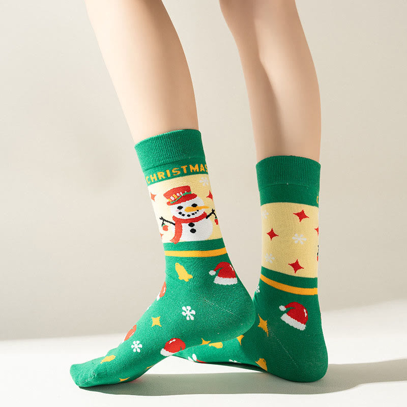 Chaussettes de Noël vertes grande taille (3 paires) - image 7
