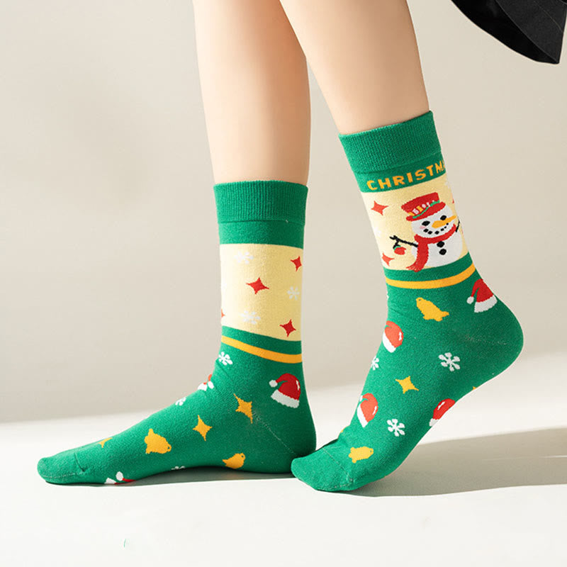 Chaussettes de Noël vertes grande taille (3 paires) - image 4