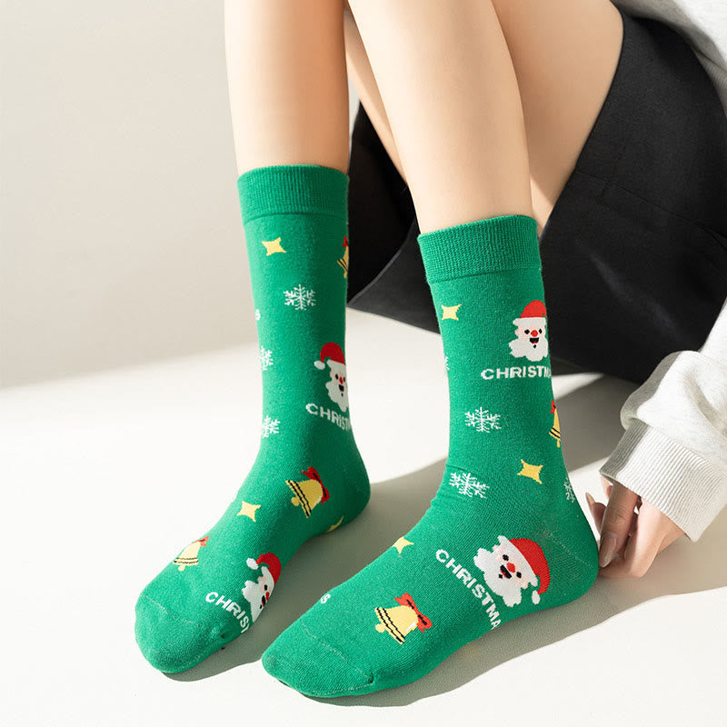 Chaussettes de Noël vertes grande taille (3 paires) - image 6