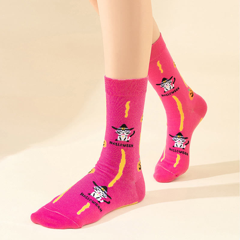 Chaussettes chat roses grande taille (3 paires) - image 4