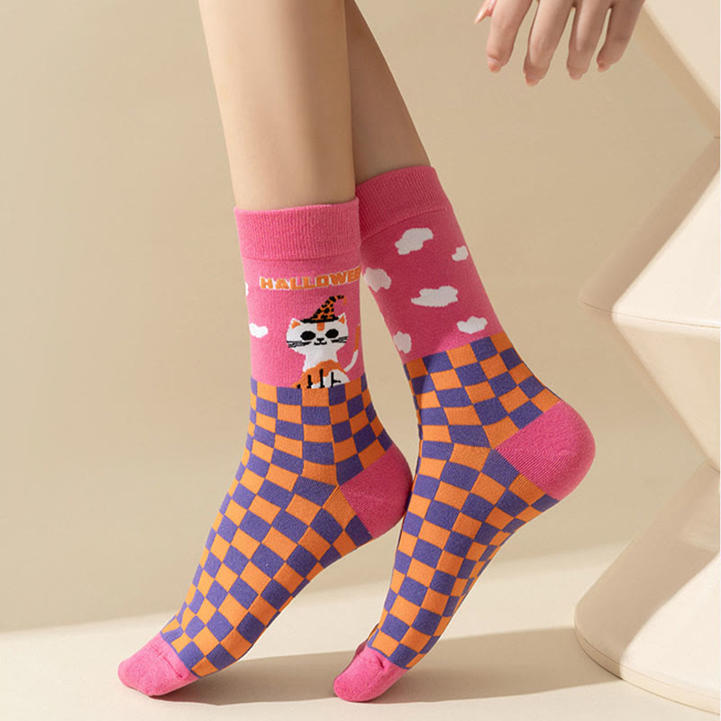 Chaussettes chat roses grande taille (3 paires) - image 7
