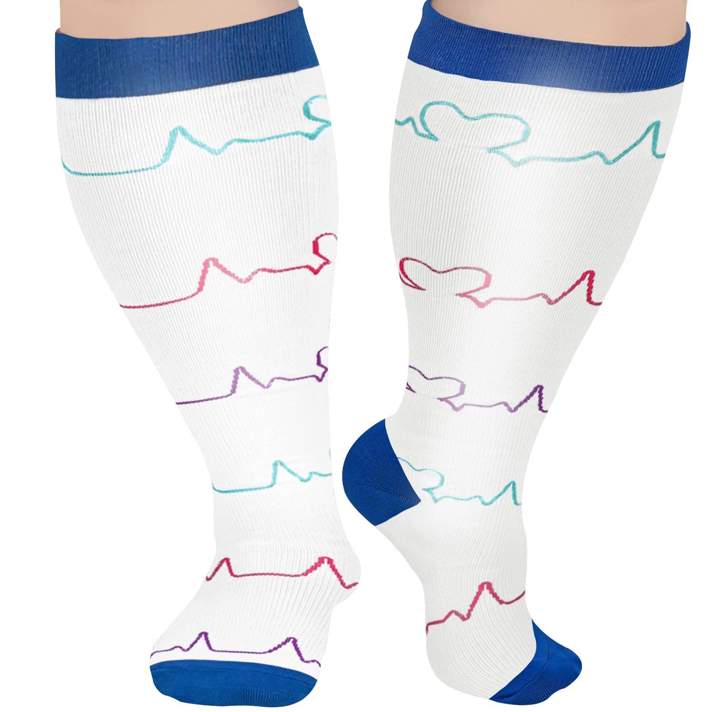 Chaussettes de compression à motifs d'appareils médicaux grande taille
