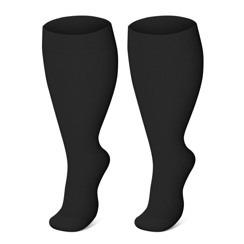 Lot de chaussettes de compression hautes et hautes au niveau des cuisses et des genoux, grande taille