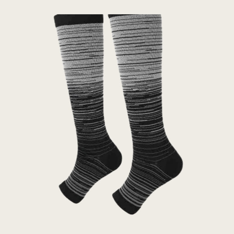 Chaussettes de compression à bout ouvert grande taille (3 paires) - image 5