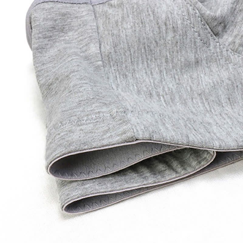 Soutien-gorge sans armatures à boutons sur le devant de couleur unie