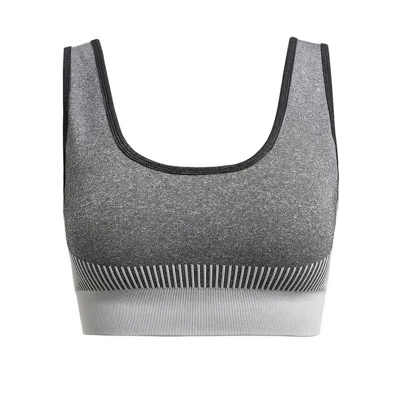 Soutien-gorge de sport à rayures, résistant aux chocs et à séchage rapide (lot de 2)