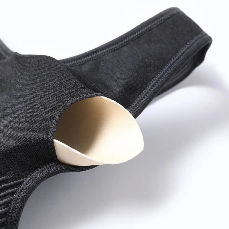 Soutien-gorge de sport à rayures, résistant aux chocs et à séchage rapide (lot de 2)
