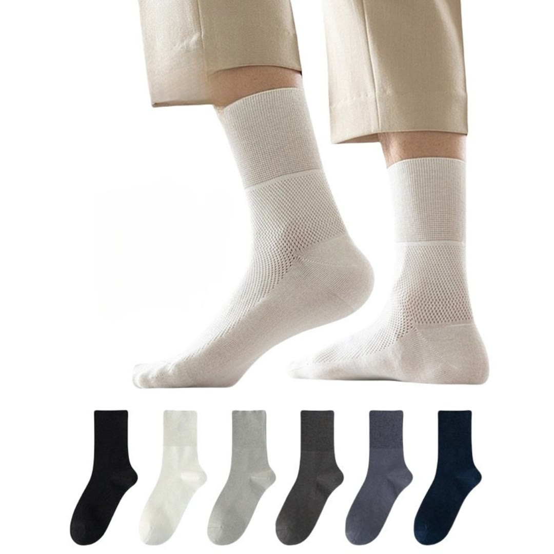 Chaussettes élégantes de couleur unie grande taille (8 paires)