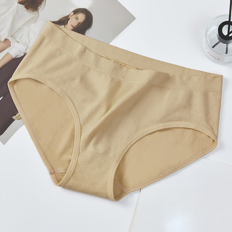 Culotte taille mi-haute élastique unie (lot de 3)