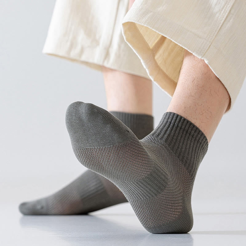 Chaussettes d'été de couleur unie grande taille (5 paires)