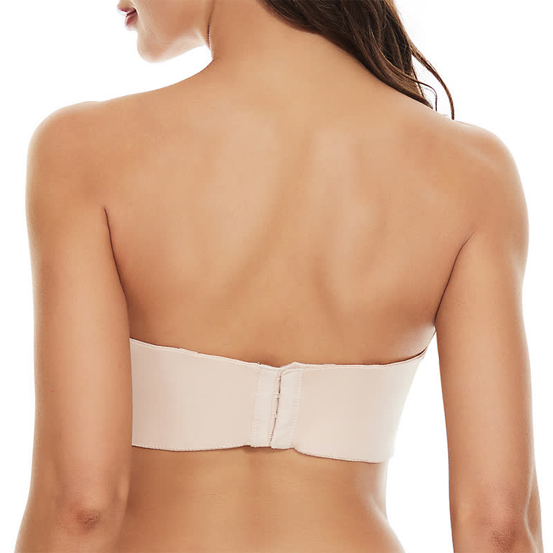 Soutien-gorge push-up à armatures sans bretelles et sans coutures