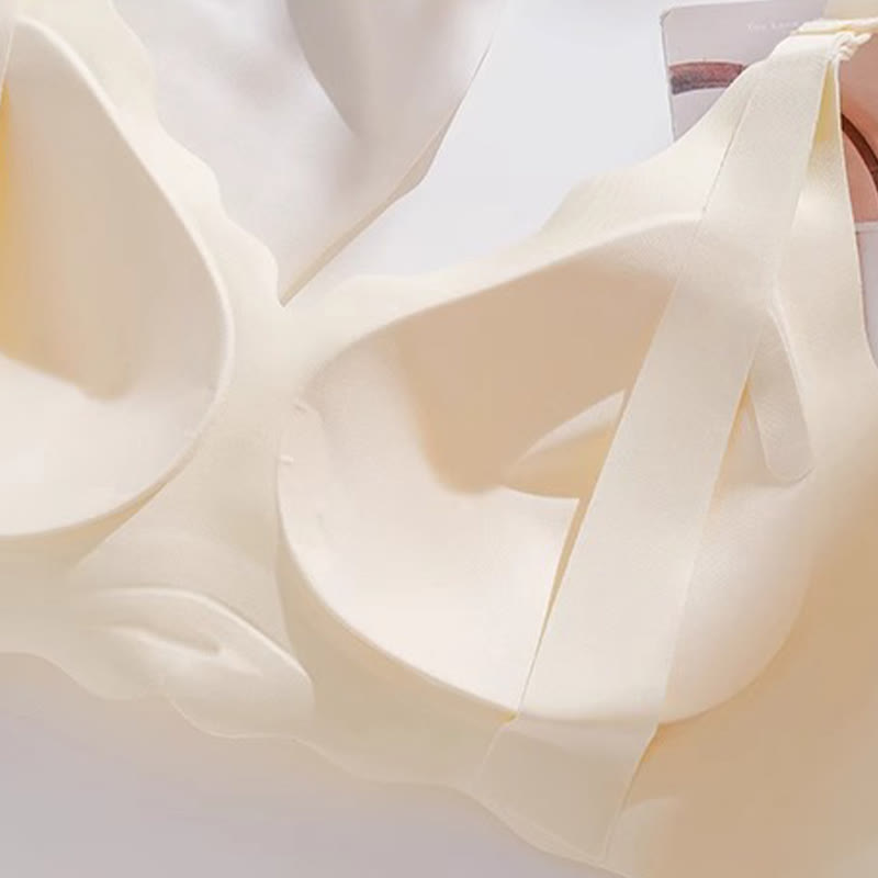 Soutien-gorge d'allaitement sans armatures de couleur unie à bonnets pleins
