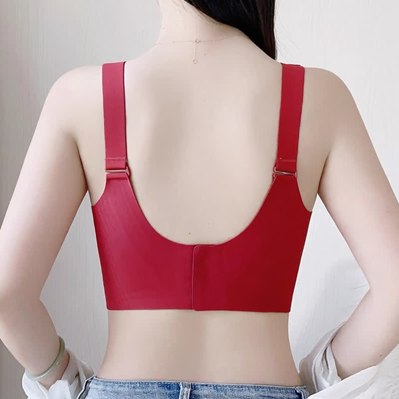 Soutien-gorge d'allaitement sans armatures de couleur unie à bonnets pleins