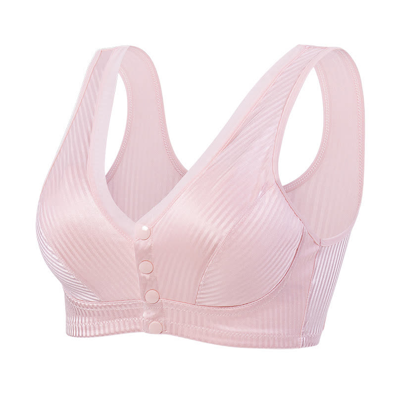 Soutien-gorge sans armatures confortable à fermeture avant lisse