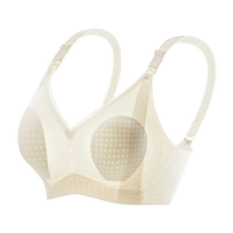 Soutien-gorge d'allaitement fin sans armatures de couleur unie