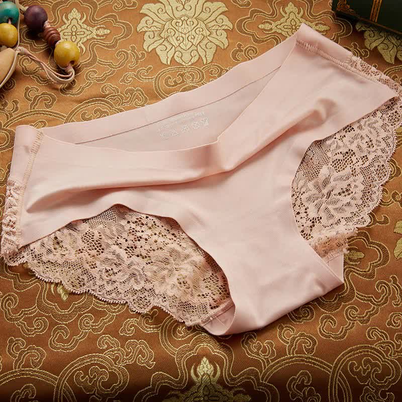 Culotte sexy taille mi-haute en dentelle glacée (lot de 3)