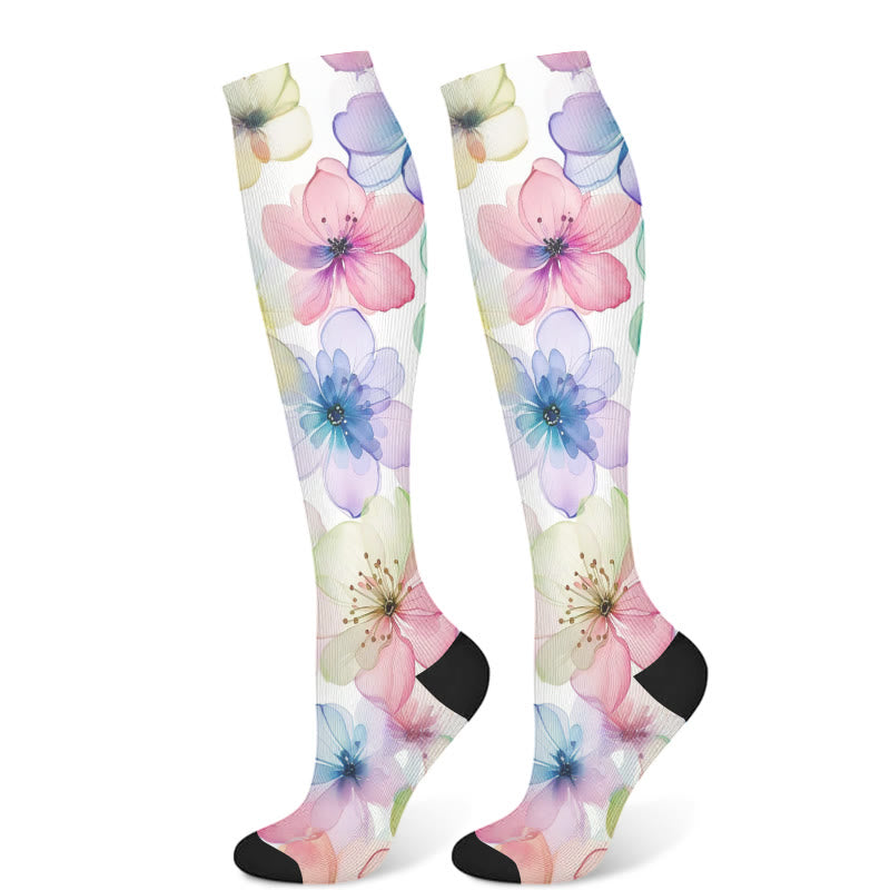 Chaussettes de compression Purple Flower Series (3 paires) - Violet clair (1 paire) - S/M - image 6