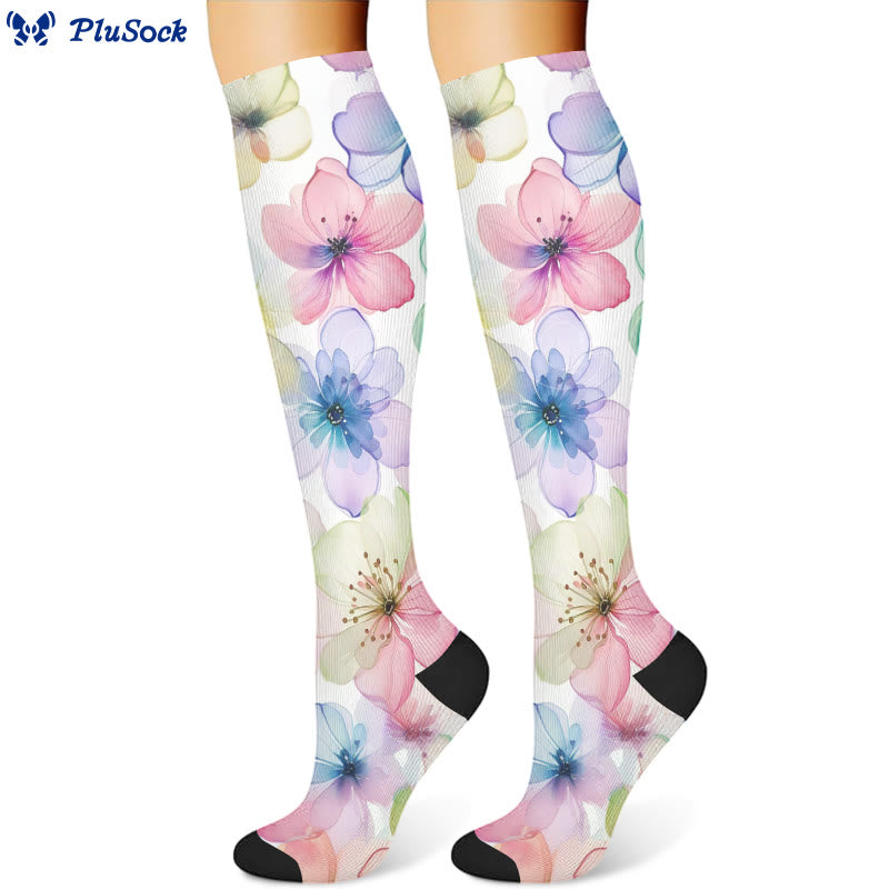 Chaussettes de compression Purple Flower Series (3 paires) - image 3