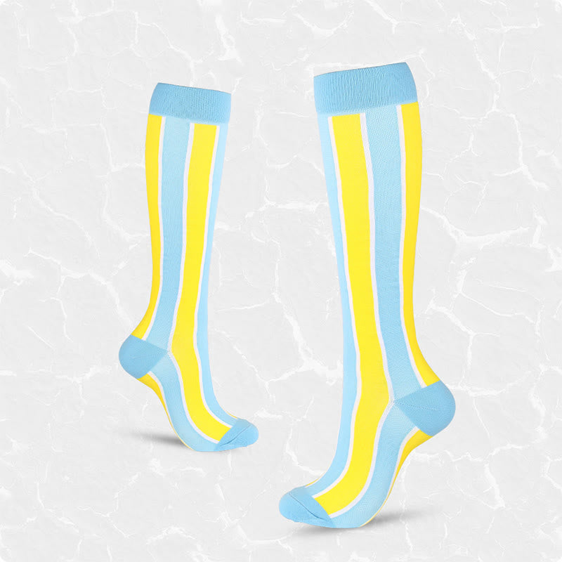 Chaussettes de compression à rayures larges (4 paires)