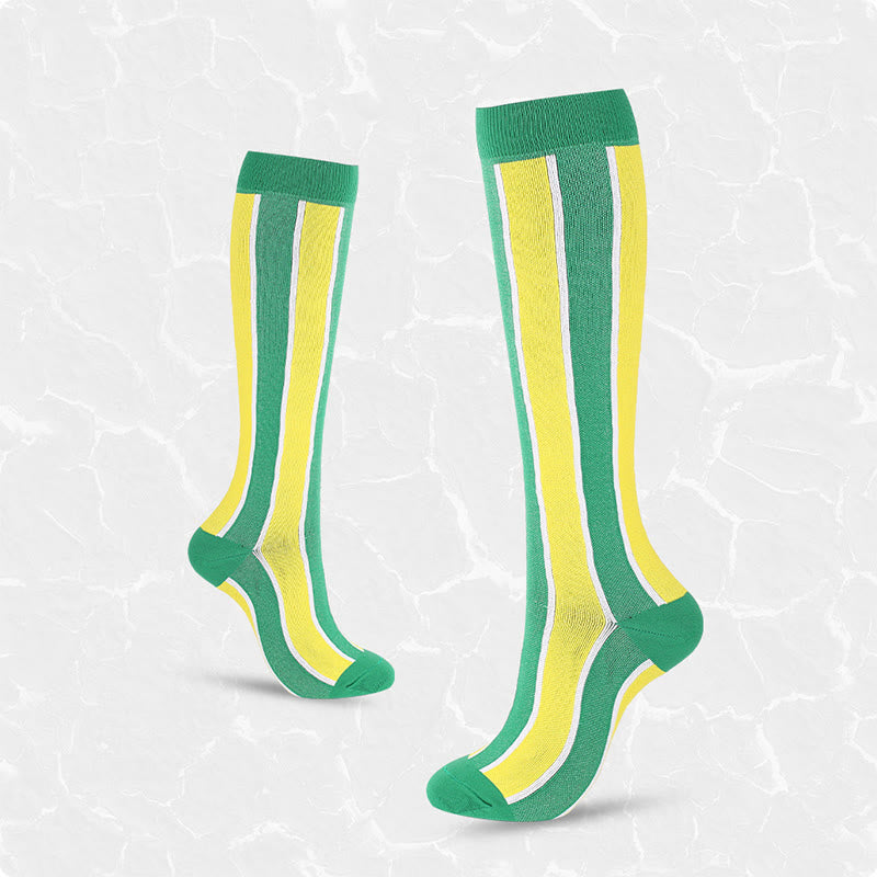 Chaussettes de compression à rayures larges (4 paires)