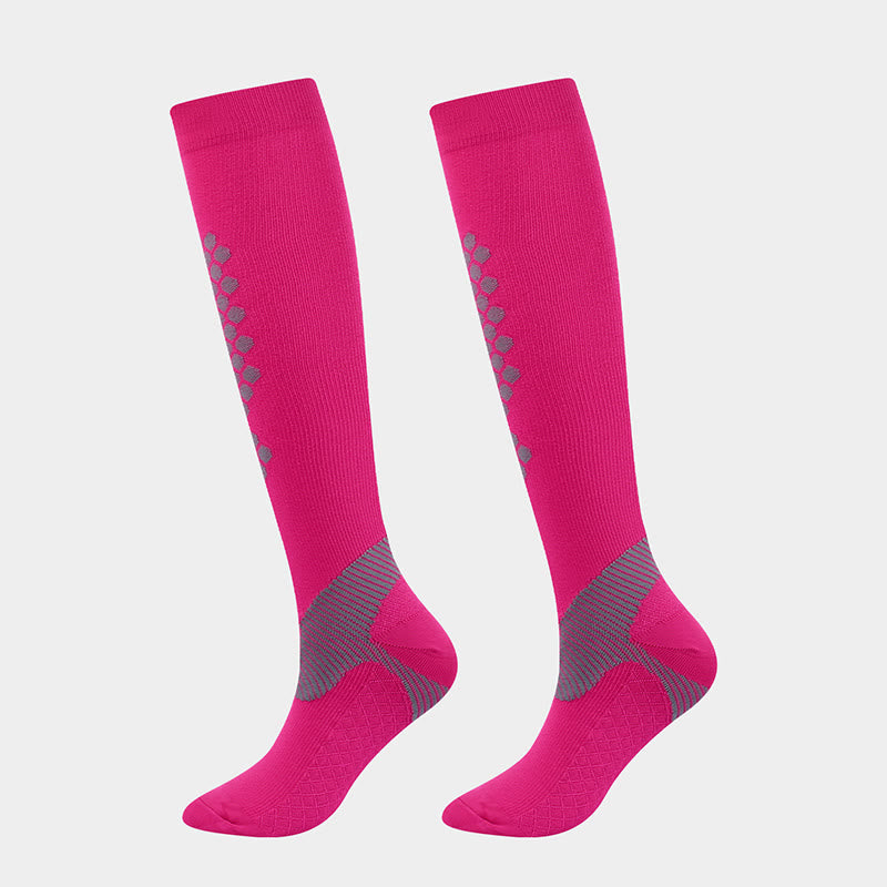 Chaussettes de compression sport à motif losange (3 paires) - Rose - EU38-41 (US8-11) - image 6