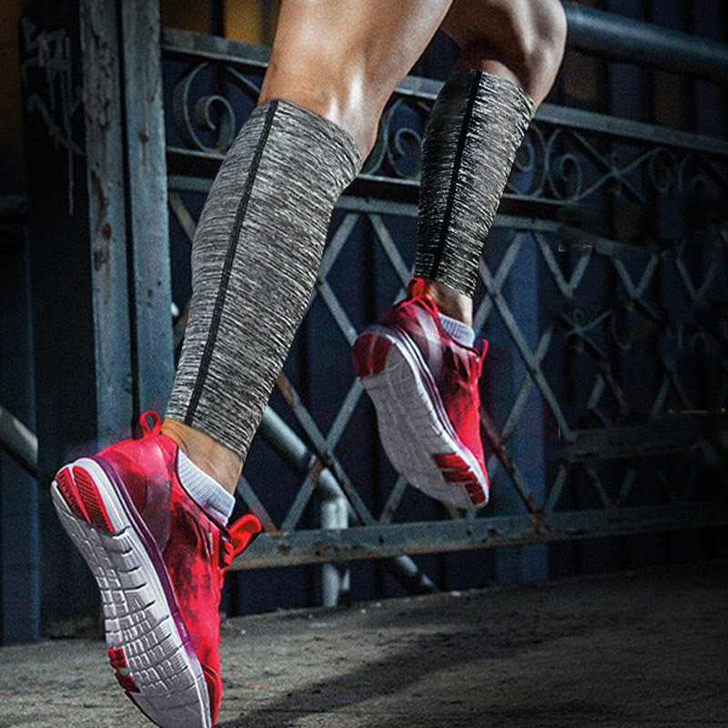 Manchons de compression gris pour mollets grande taille