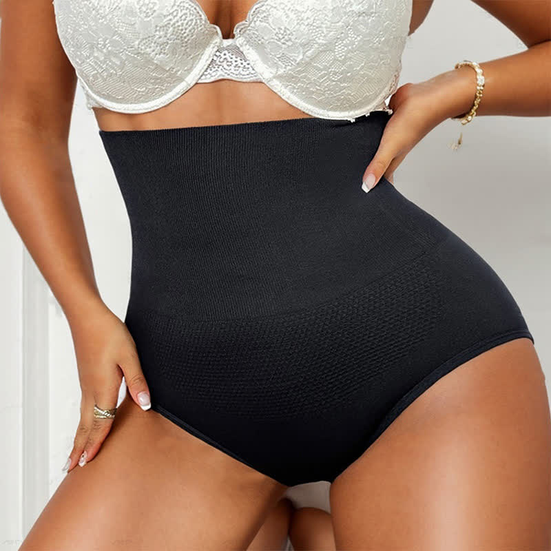 Culotte gainante taille haute de couleur unie, raffermissante et gainante