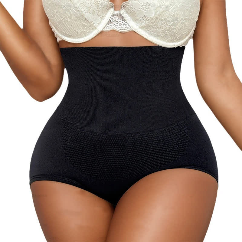 Culotte gainante taille haute de couleur unie, raffermissante et gainante