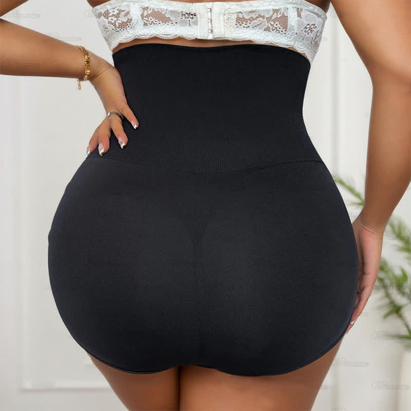 Culotte gainante taille haute de couleur unie, raffermissante et gainante