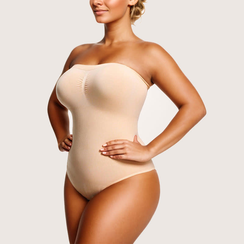 Body gainant ultra léger sans bretelles et sans coutures pour le ventre