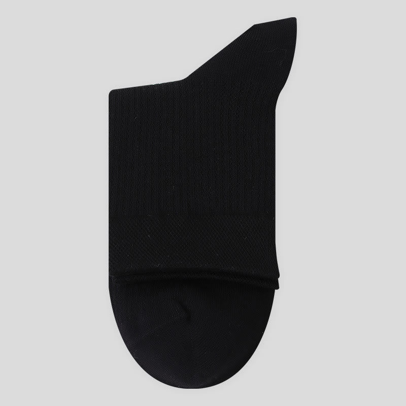 Chaussettes mi-mollet en maille de coton de couleur unie (7 paires)