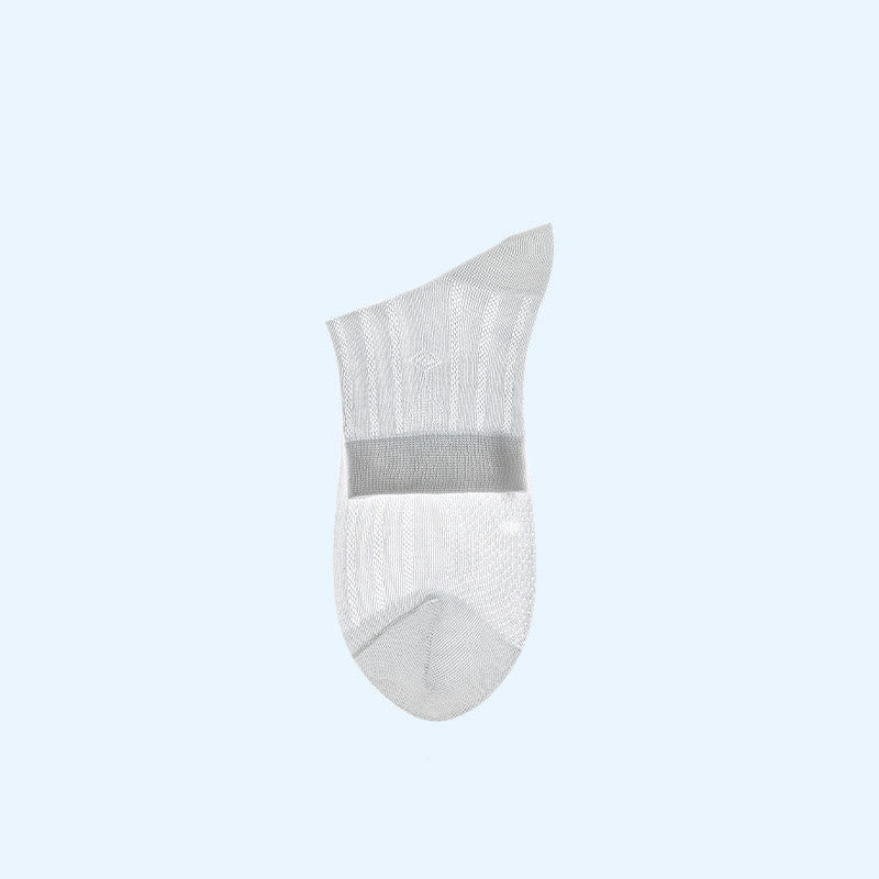 Chaussettes transparentes en soie glacée grande taille (4 paires)