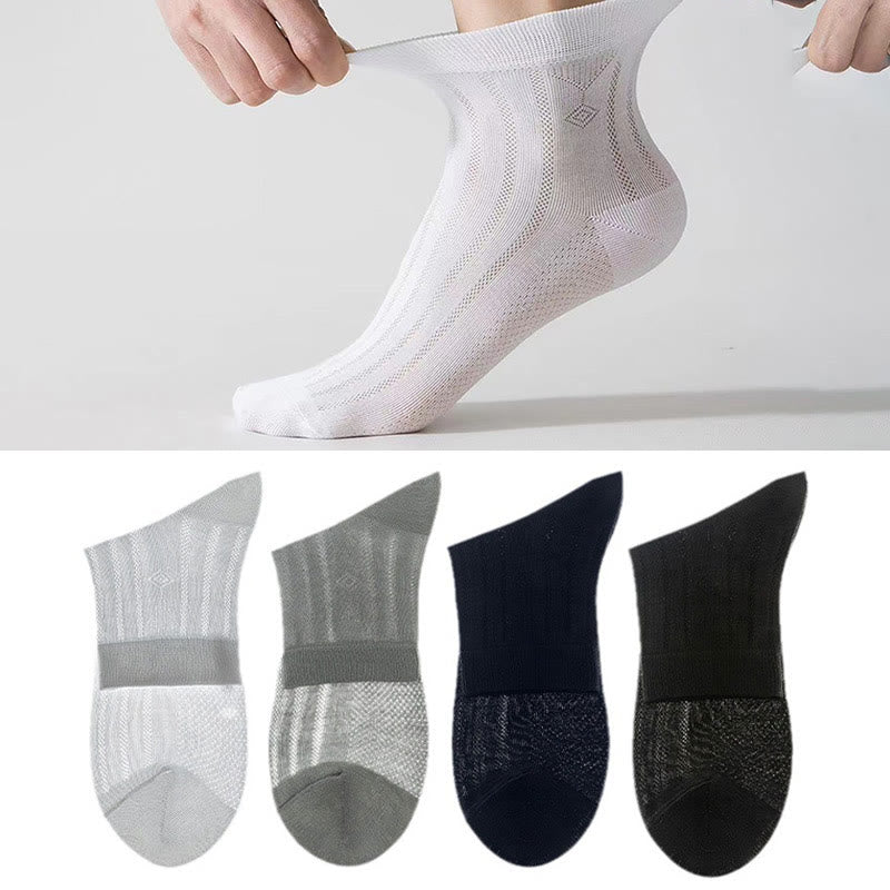 Chaussettes transparentes en soie glacée grande taille (4 paires)