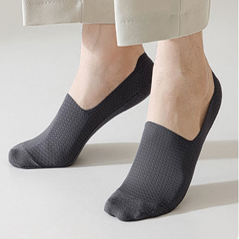 Chaussettes classiques gaufrées invisibles grande taille (6 paires)