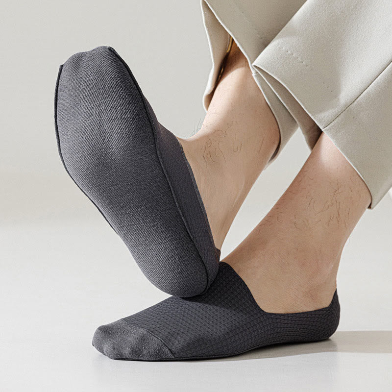 Chaussettes classiques gaufrées invisibles grande taille (6 paires)