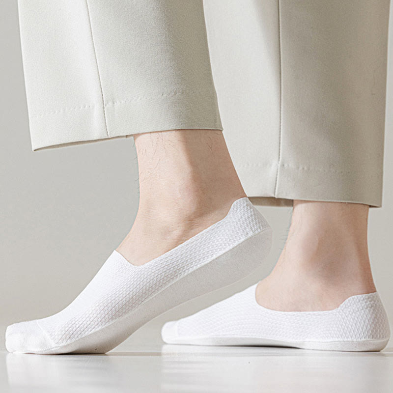 Chaussettes classiques gaufrées invisibles grande taille (6 paires)